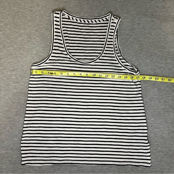 Madewell Black and White Striped Relaxed Tank Top - Picture 1 of 4